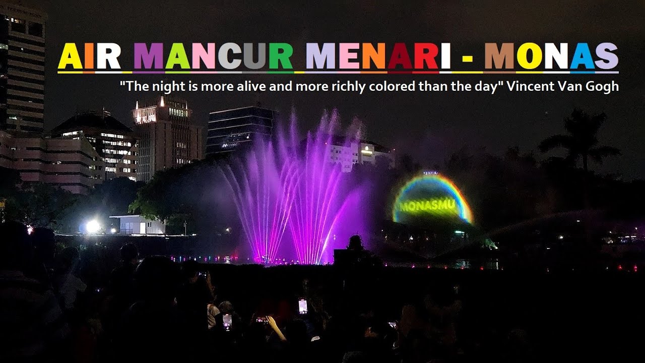 MONAS DANCING FOUNTAIN❗ Air Mancur Menari Pesona Monas - Night walking around Monumen Nasional