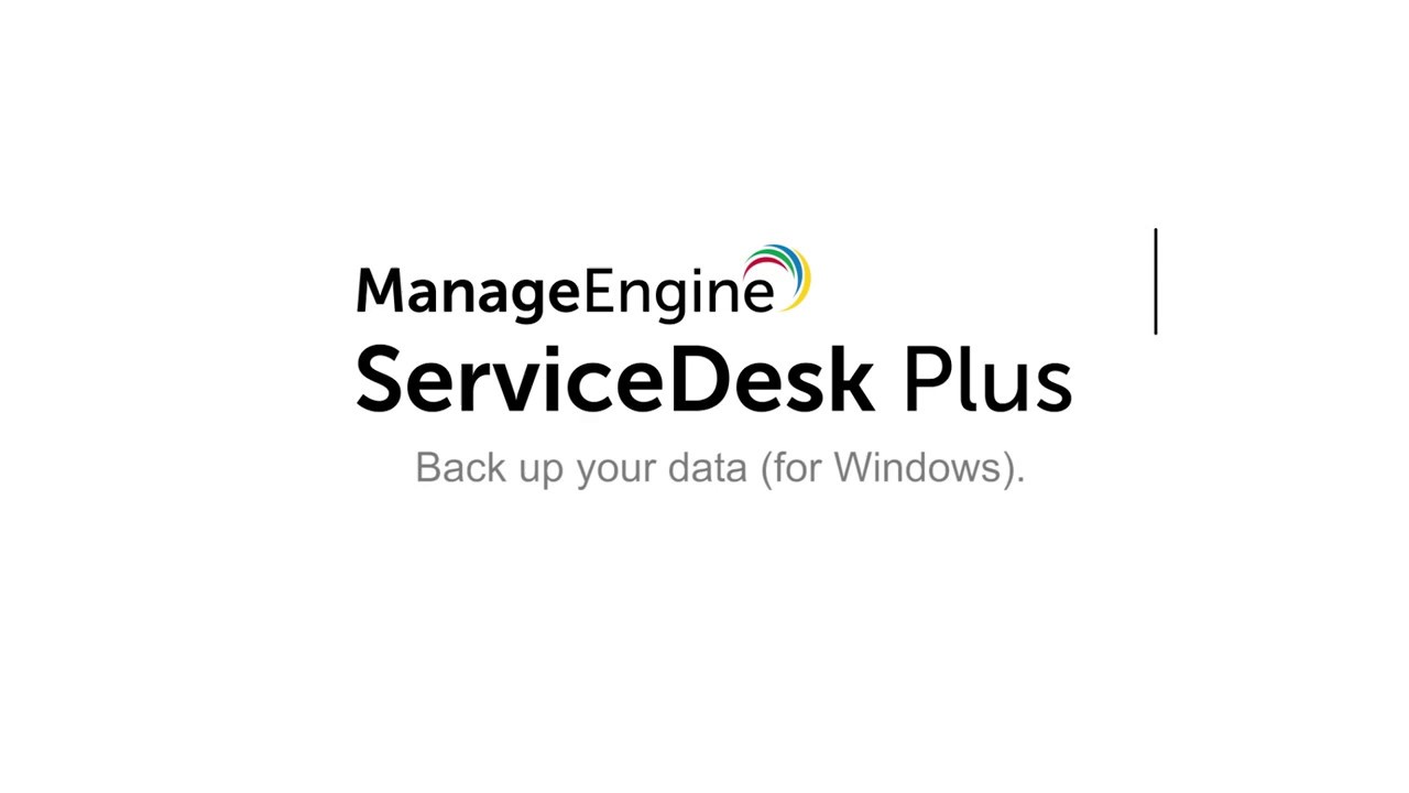How to back up your data in ServiceDesk Plus (for Windows)