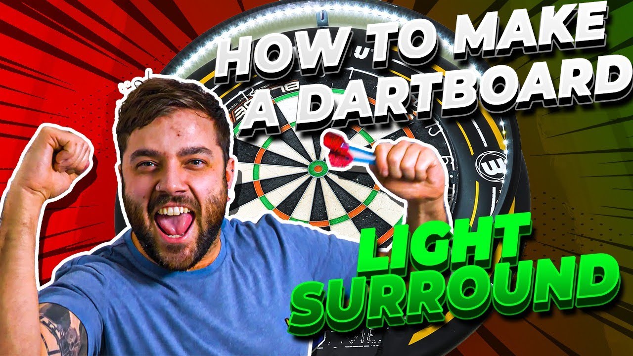 £20 DIY DARTBOARD LED LIGHT SURROUND How to make a corona style lighting system for your darts setup