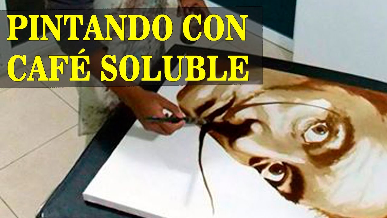 Como pintar a salvador Dalí con café soluble