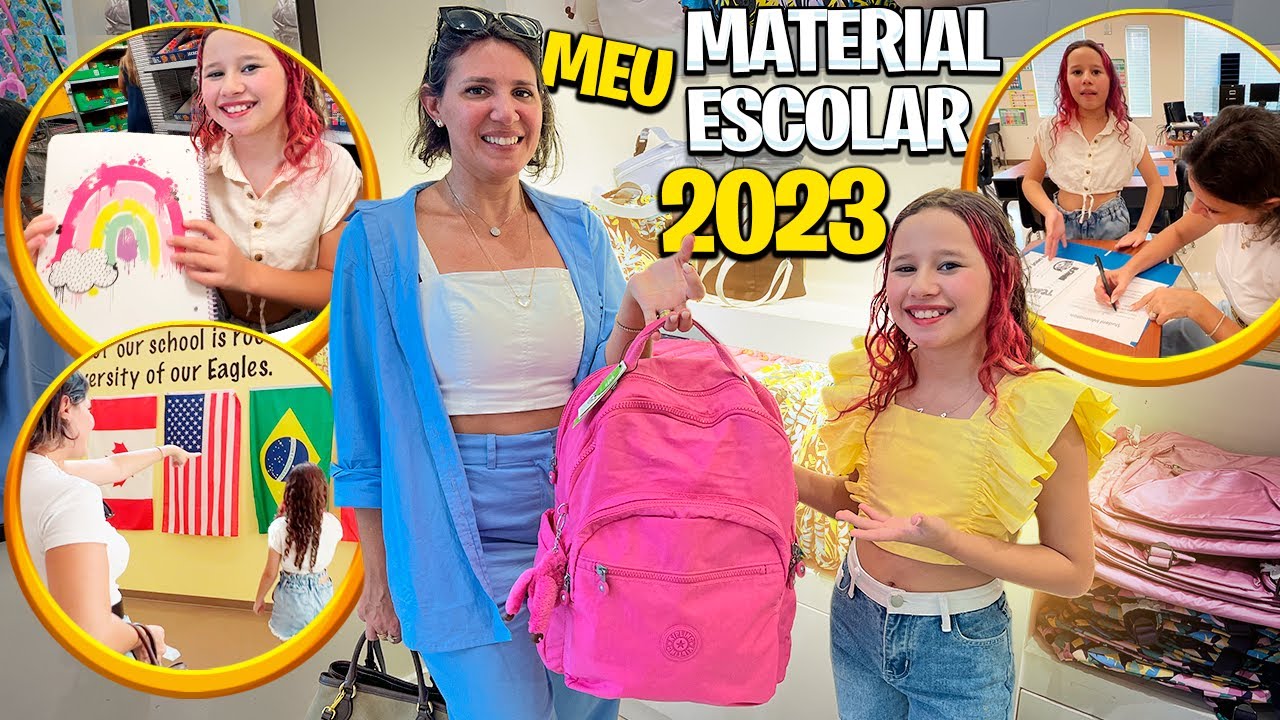 VISITANDO A ESCOLA NOVA DA VALENTINA E COMPRANDO UM NOVO MATERIAL ESCOLAR 2023 NOS ESTADOS UNIDOS