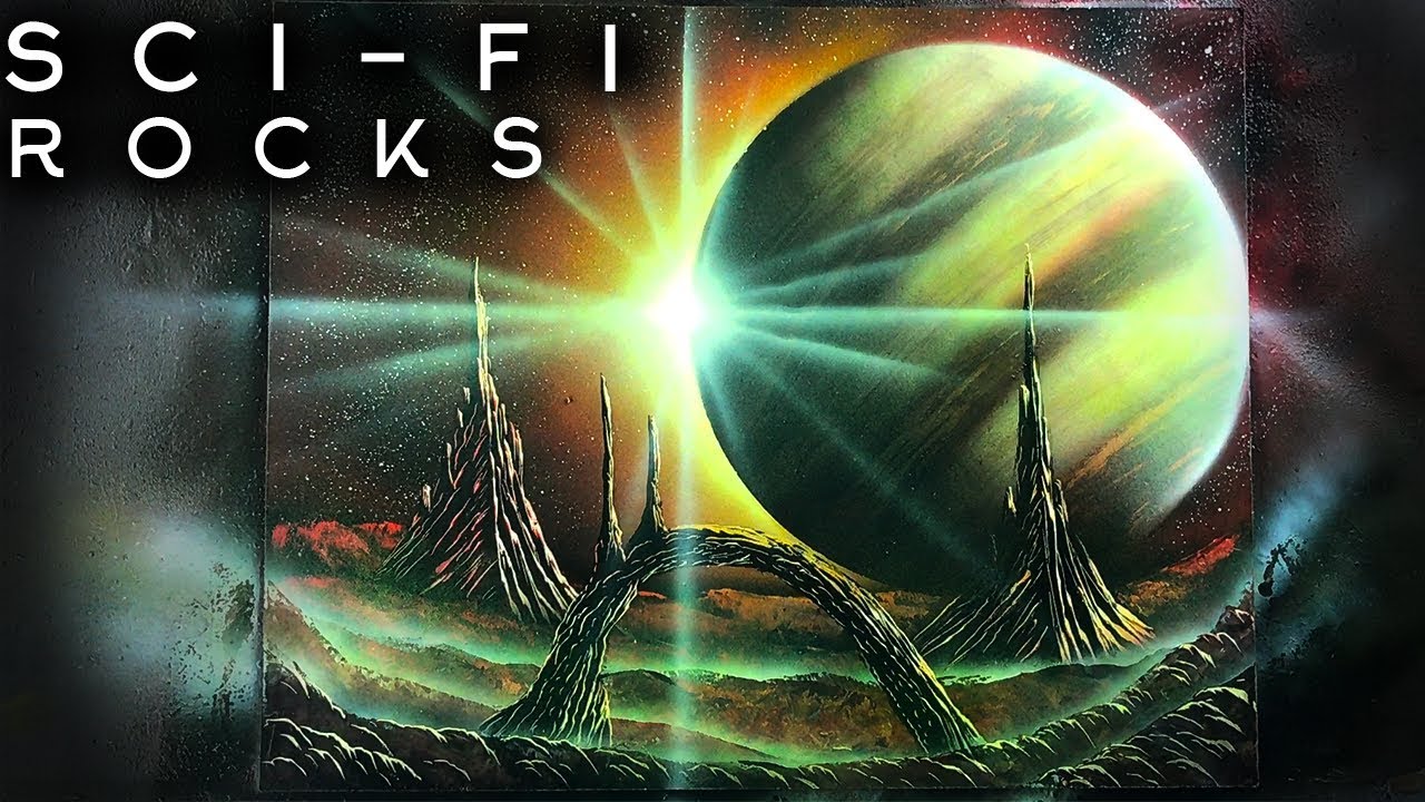 Sci-Fi Rocks - SPRAY PAINT ART by Dmitry Koznev