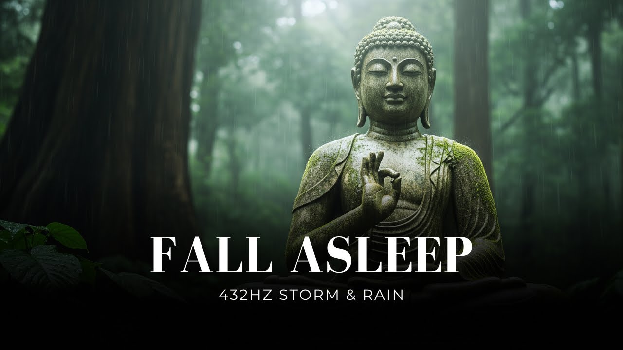 FALL ASLEEP FAST | 432Hz Storm & Rain Sounds for Mindful Relaxation