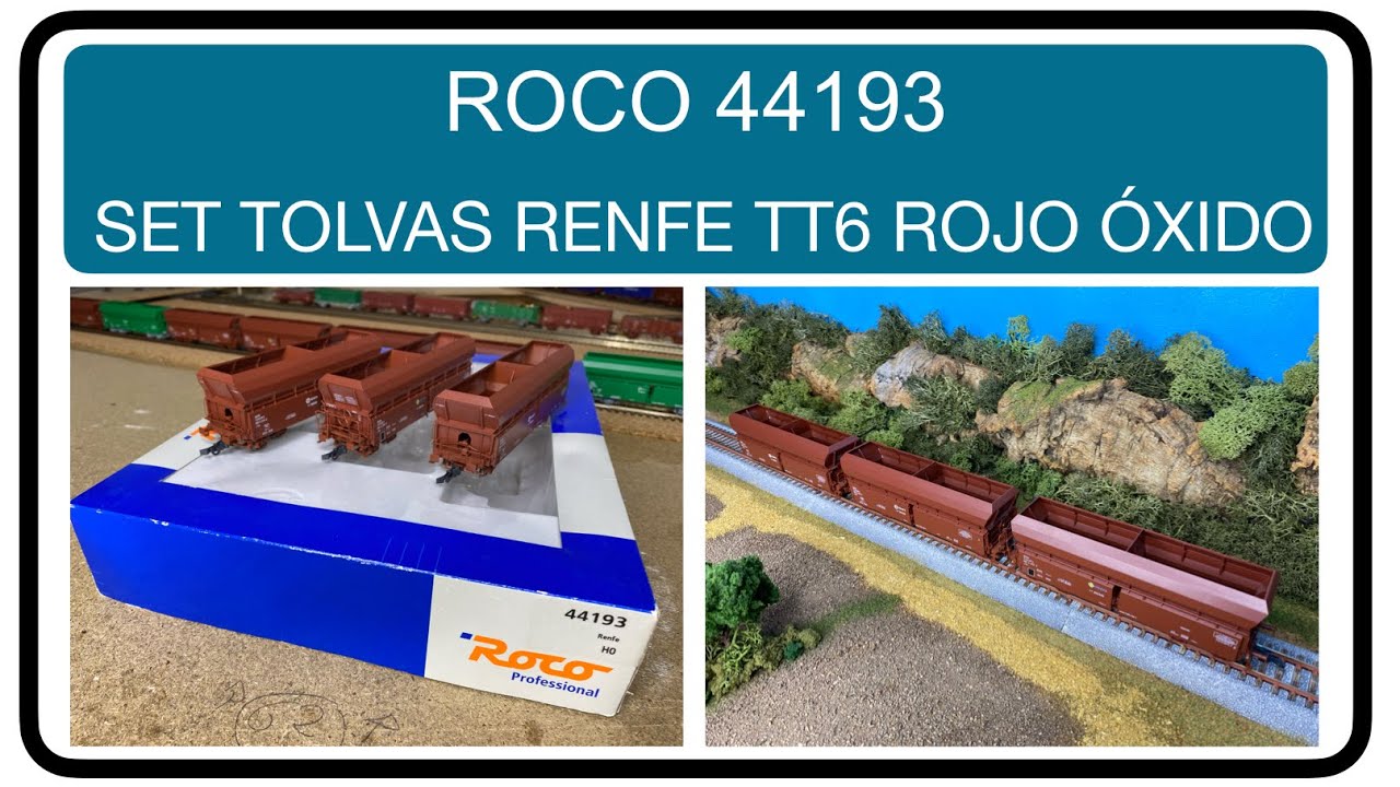 ROCO 44193 SET TOLVAS RENFE TT6 ROJO ÓXIDO
