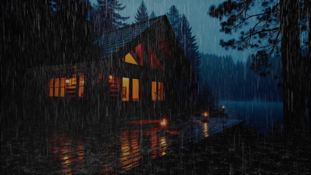 Deep Sleep Sounds with Soft Rain 🌧️ Wooden Cabin Ambience for Healing Sleep & Relaxation