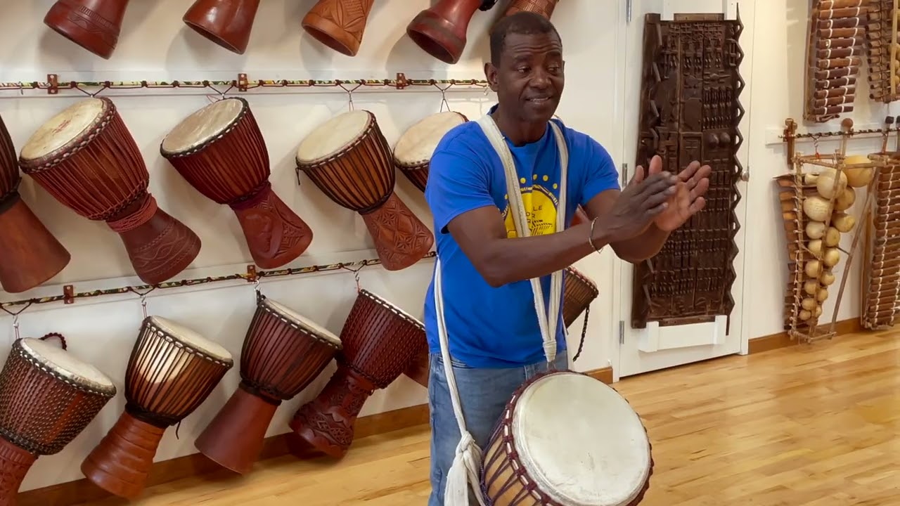 Issa Coulibaly presents the djembe