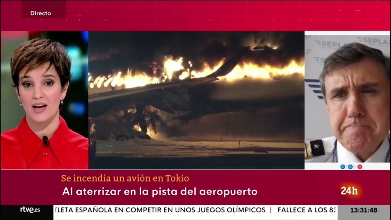 Accidente vuelo 516 Japan Airlines aeropuerto de Tokio - Haneda