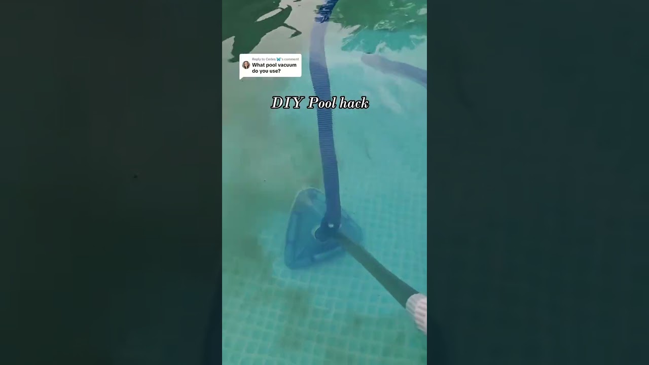 How to vacuum the pool without pump? DIY pool cleaning hack! #pool #diy #backyardprojects