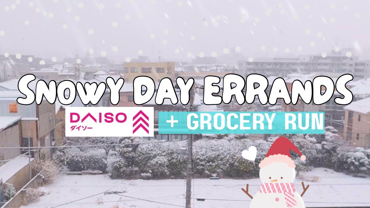LIVING IN JAPAN 095 | Japan Snowy Day Errands | Quick Daiso & Grocery Run