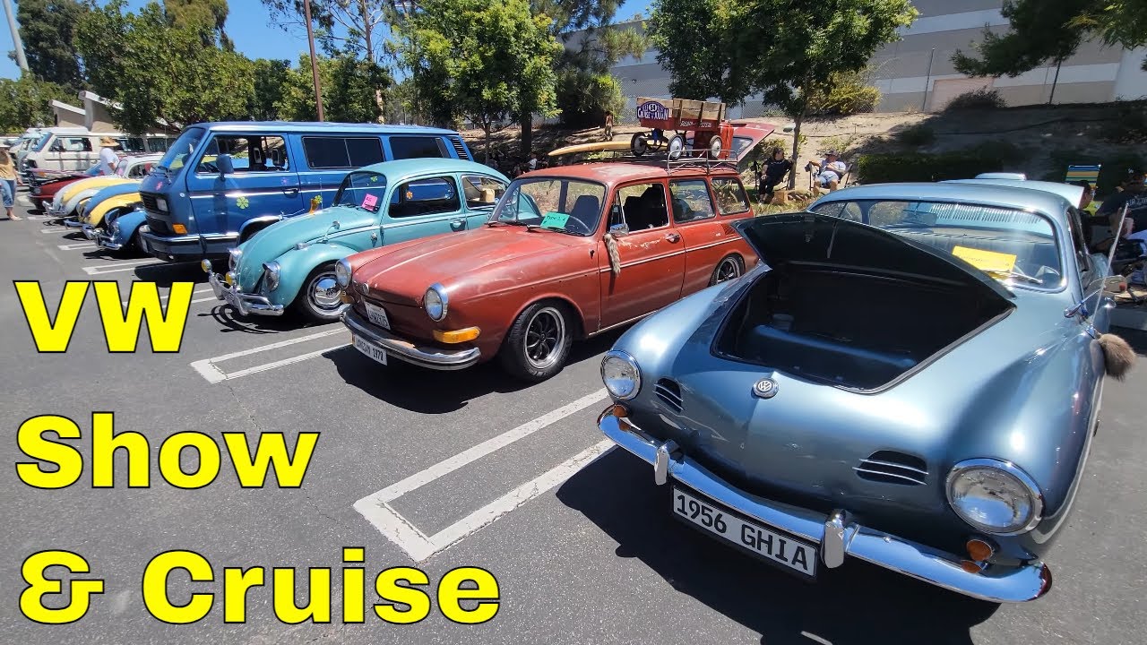 VW Classic  car show - Beach Cruise - California coastline  Oceanside - ALL OUT VW Car show