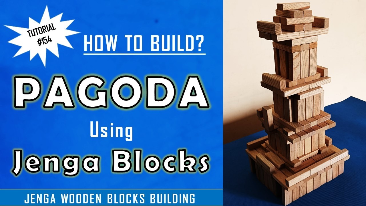 Jenga Tutorial #154: How to Build a Pagoda using Jenga Blocks? 🏯 #jenga #pagoda #woodenblocks