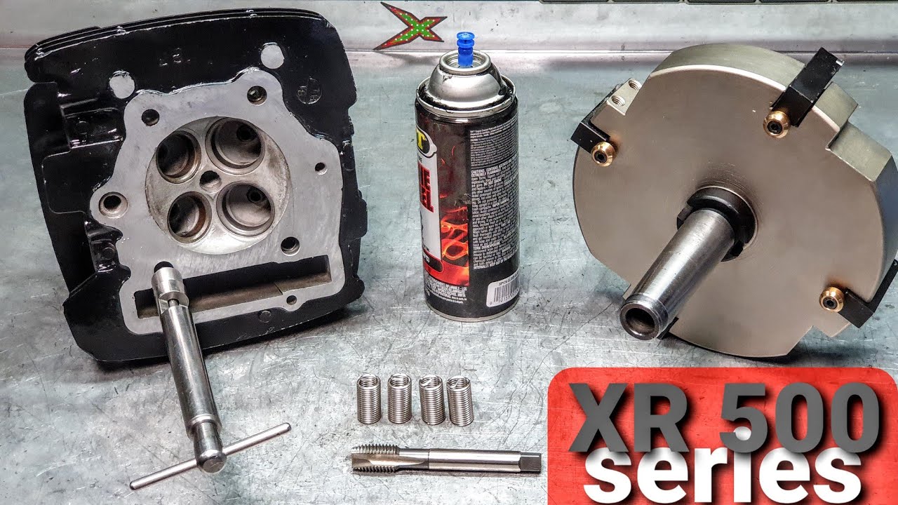 Restoration of Motorcycle Cylinder Head  Year 1982 - Honda XR 500 R - part 1.