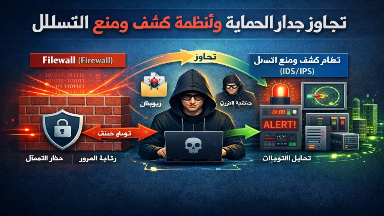 Firewall & IDS/IPS Evasion | كيف يفكر الـ IDS تقنيات تجاوز جدار الحماية خطوة بخطوة