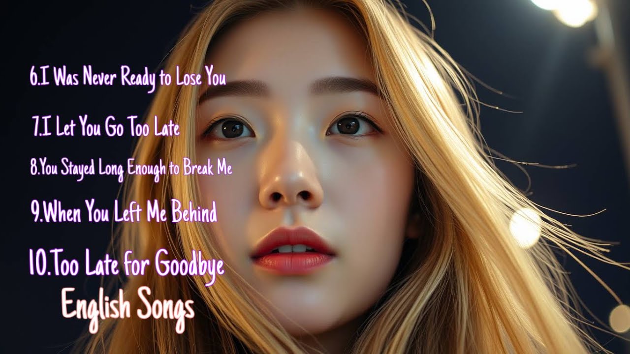 Too Late for Goodbye/English Song /Emotional Sad Song/(official lyrics) Music playlist