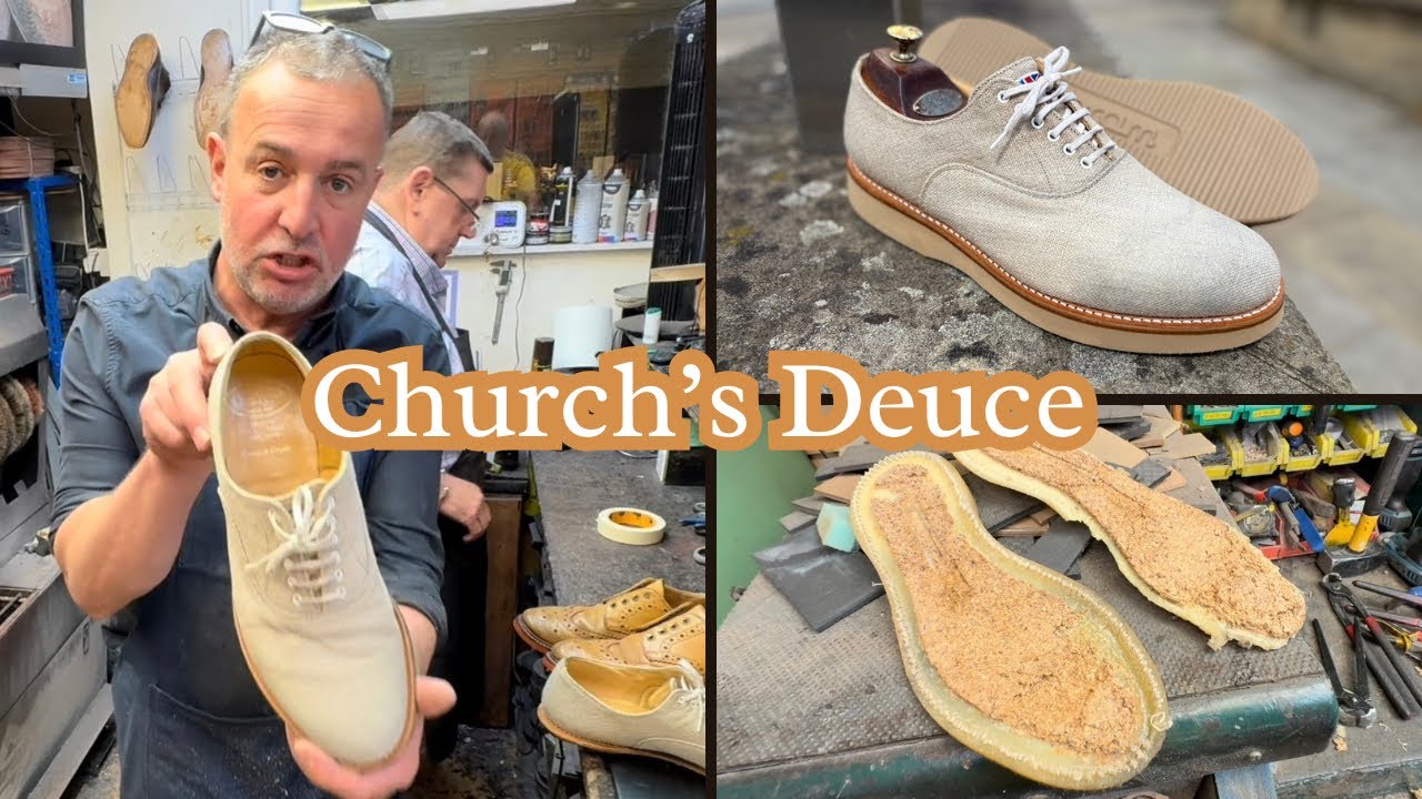 Church’s Deuce Shoe Repair | Replacing Worn Crepe With Vibram 2060 Sole
