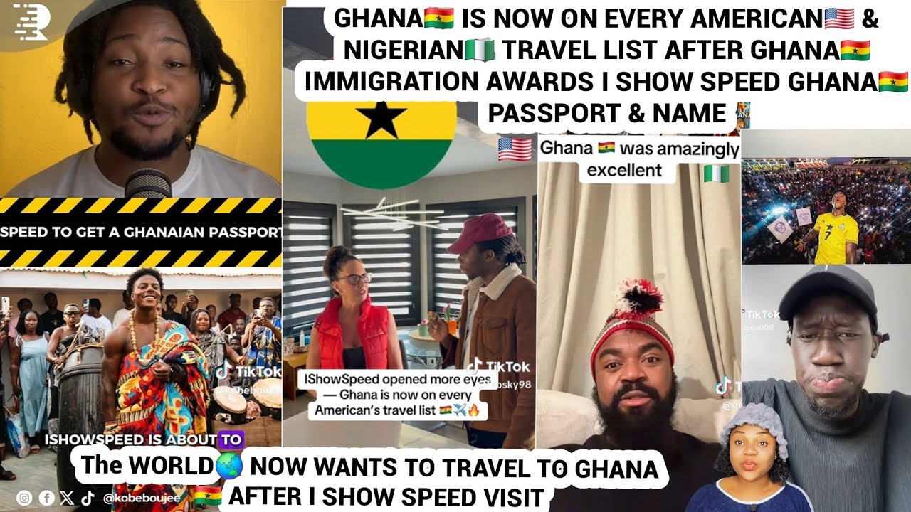 GHANA IS NOW ON EVERY AMERICAN🇺🇸 TRAVEL LIST AFTER GHANA🇬🇭 AWARDS I SHOW SPEED GHANA PASSPORT & NAME