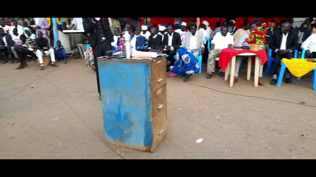 Preacher Young Pastor John Deng at Maiwut South sudan