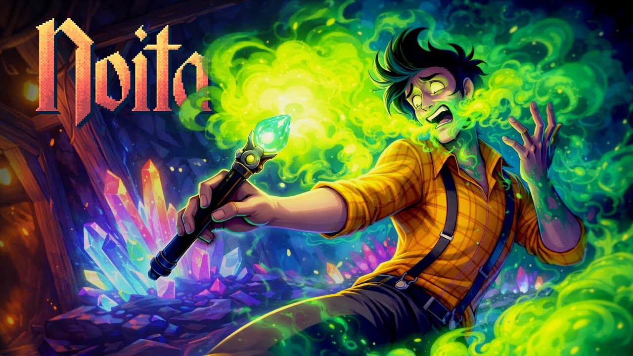 🟡 La varita se vuelve contra mi! Toda la partida al borde de perder pero conseguimos levant [Noita]