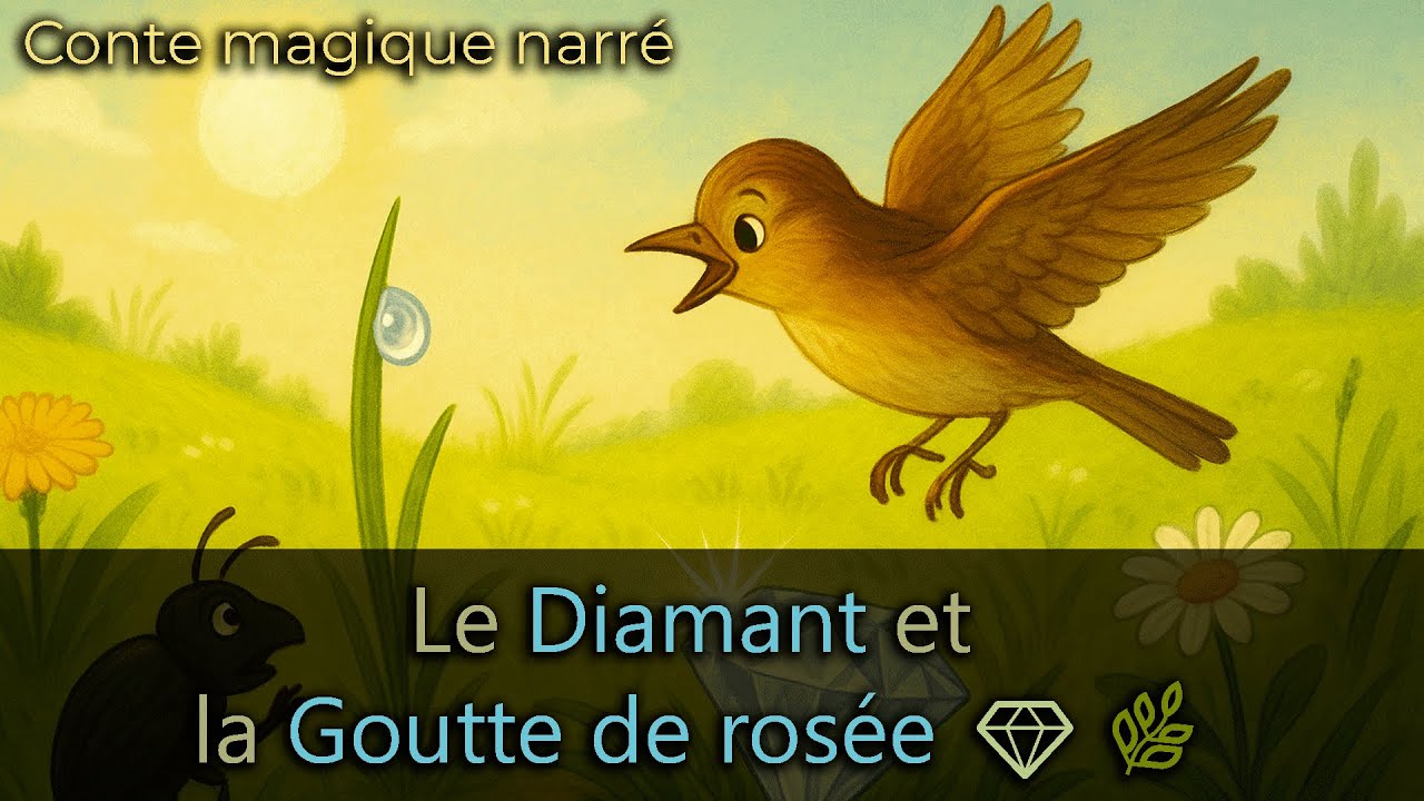 Le Diamant et la Goutte de ros&eacute;e 💎🌿 | Conte Po&eacute;tique Narr&eacute; pour Toute la Famille