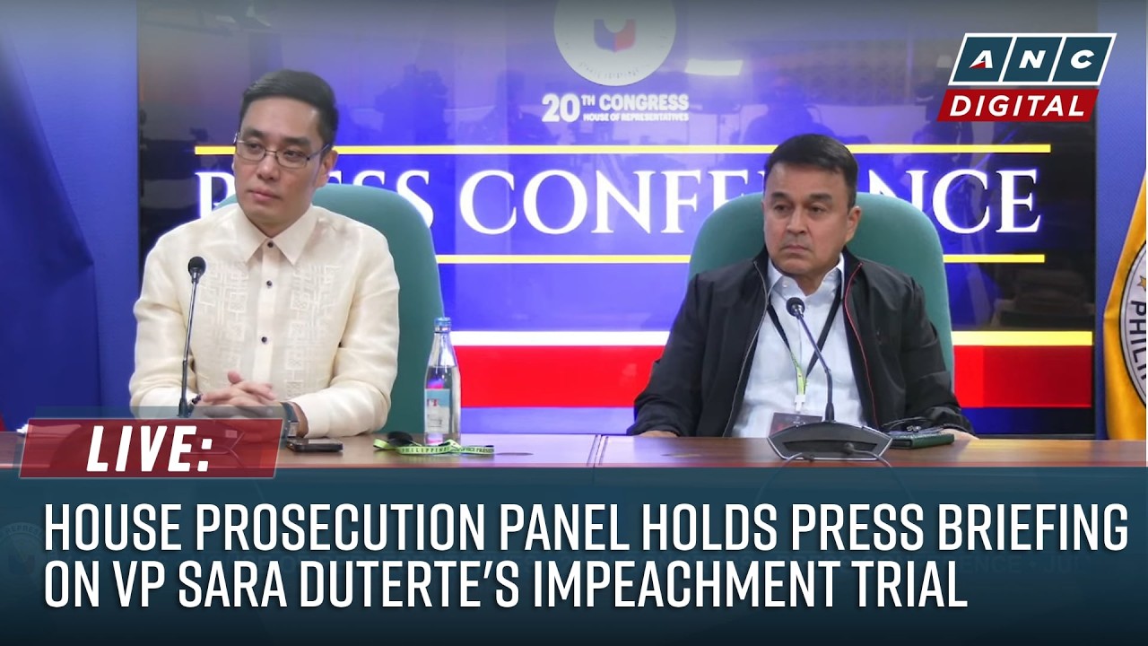 LIVE: House Prosecution Panel holds press briefing on VP Sara Duterte's Impeachment Trial | July 29