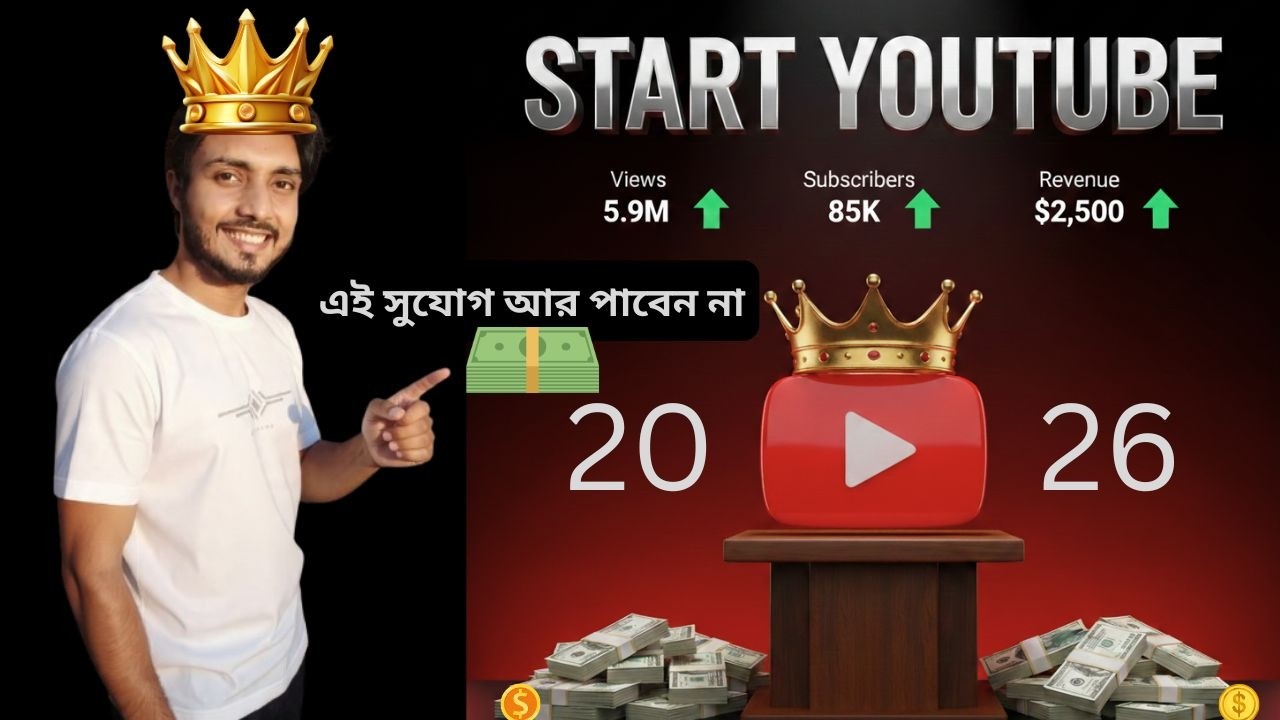 2026 সালে YouTube শুরু করুন  | Complete Beginner’s Guide to Growing Your Channel