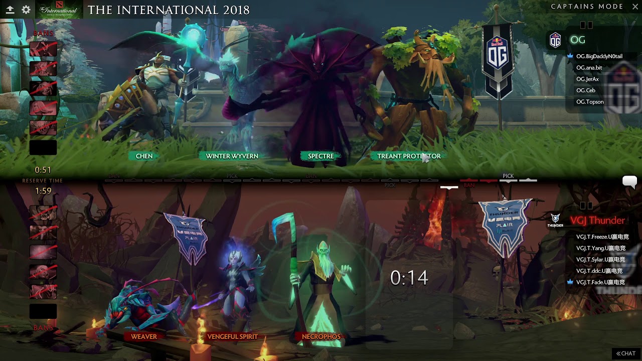 [EN] VGJ.Thunder vs OG - The International 2018 Group Stage Day3