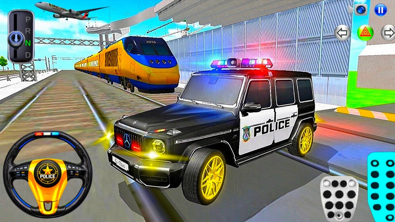 New Black Police Officer car Vs Bullet Train 🚅 - 3D Driving Class 2026 - Best Android iOS Gameplay 🎮