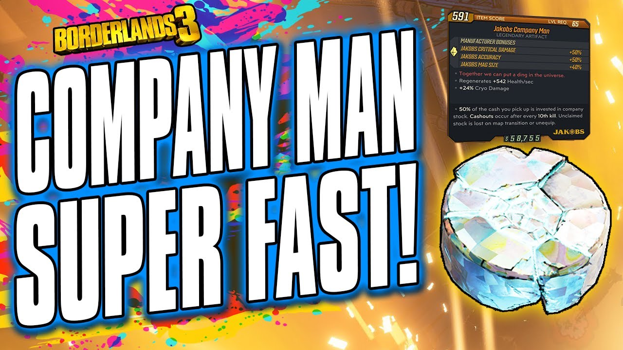 Borderlands 3 | FASTEST COMPANY MAN Farm - Best Artifact in the game?