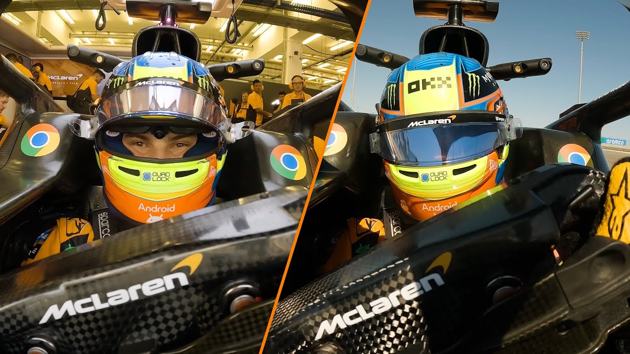 The MCL38 Takes To Track! Onboard Driver View With Oscar Piastri! | 2024 McLaren F1 Car
