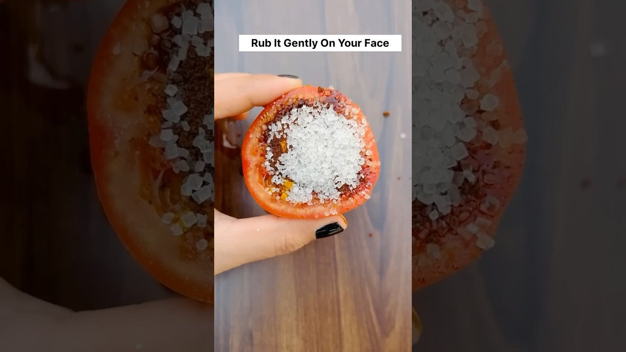 Easy Tomato Facial At Home | Get Fair & Clear Skin/Remove Skin Tanning #beauty #skin #suntan #shorts