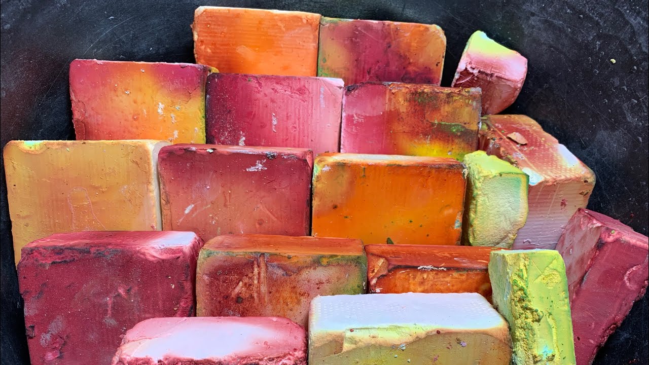 16 Blocks Dyed Gym Chalk ~ Celebrate 7 K Followers Instagram ~ ASMR~ THANK YOU