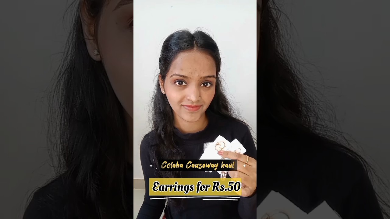 Colaba Causeway Haul  | Earrings@Rs.50/- | Street Shopping Market Mumbai | #vidyahere