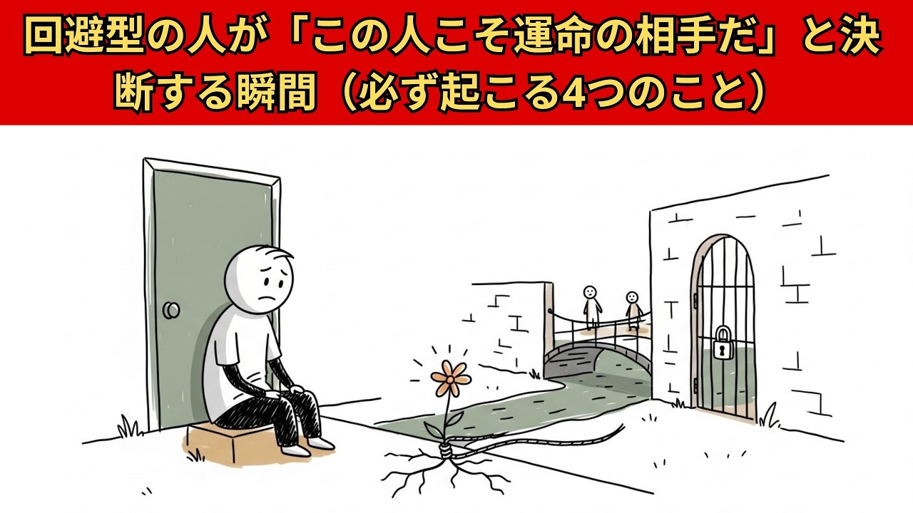 回避型の人が「この人こそ運命の相手だ」と決断する瞬間（必ず起こる4つのこと）