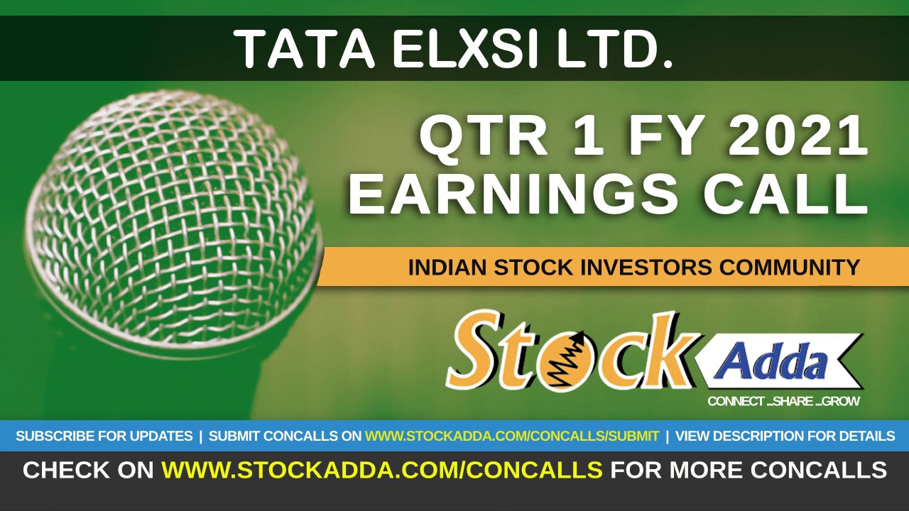 Tata Elxsi Conference Call Qtr1 FY21