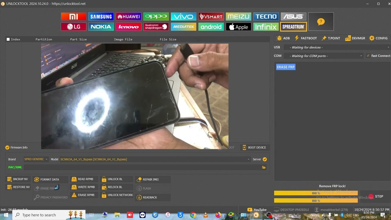 itel A50 a667lp frp unlock tool