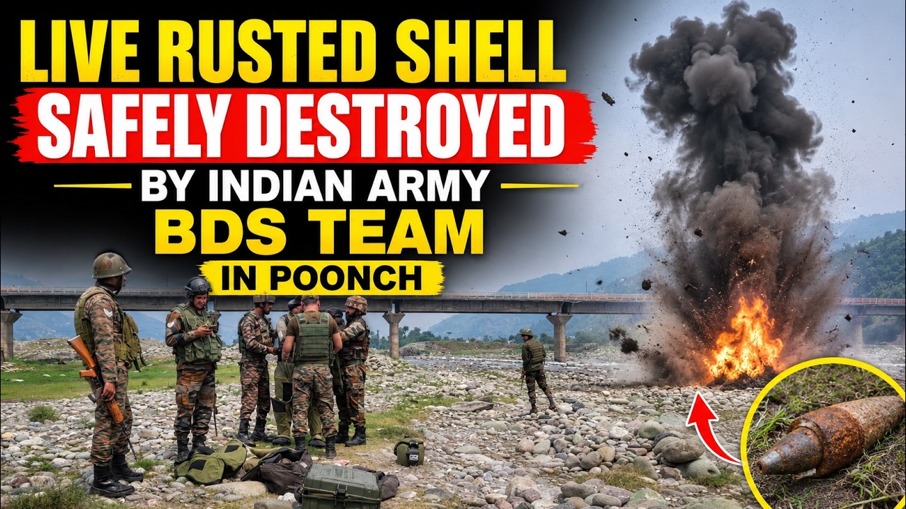 Indian Army BDS Team Destroys Live Rusted Shell in Poonch