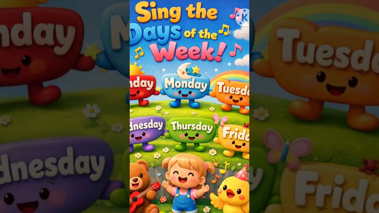 Sing the days of the week | English Rhyme for kids | 