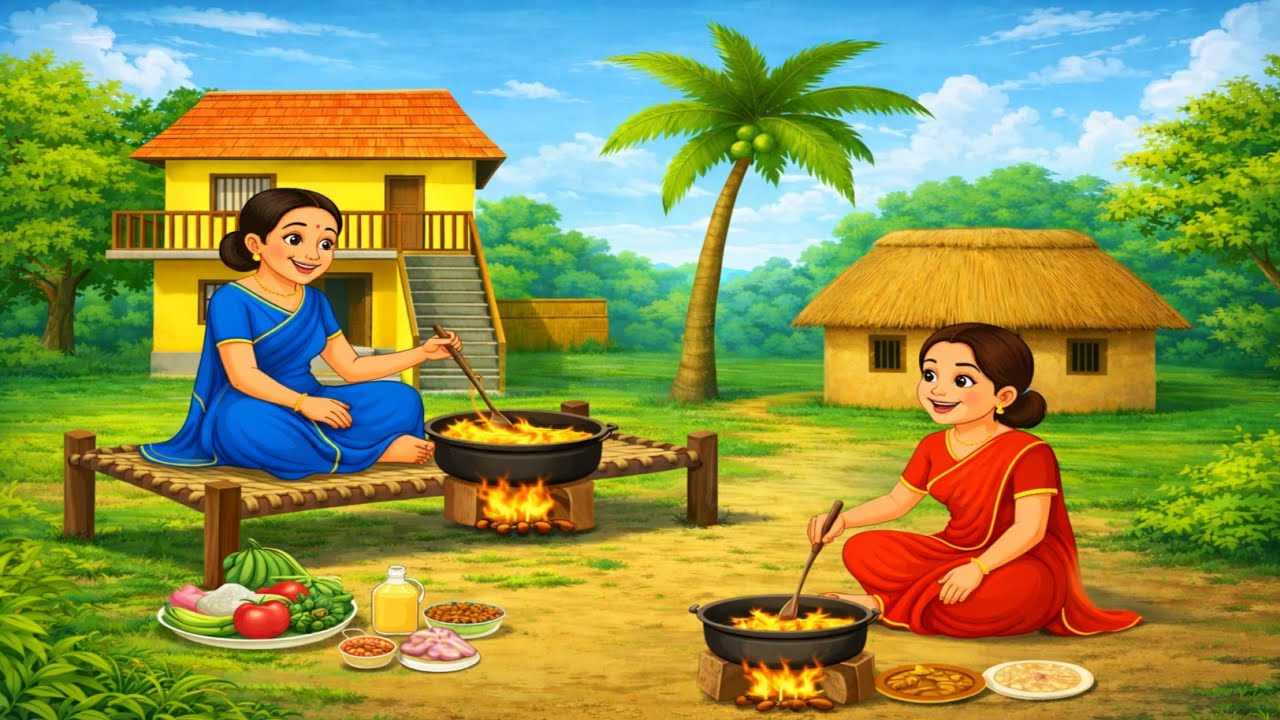 दो बहनों की अनोखी किस्मत | Hindi Story | Hindi Moral Stories New | Cartoon Story | 