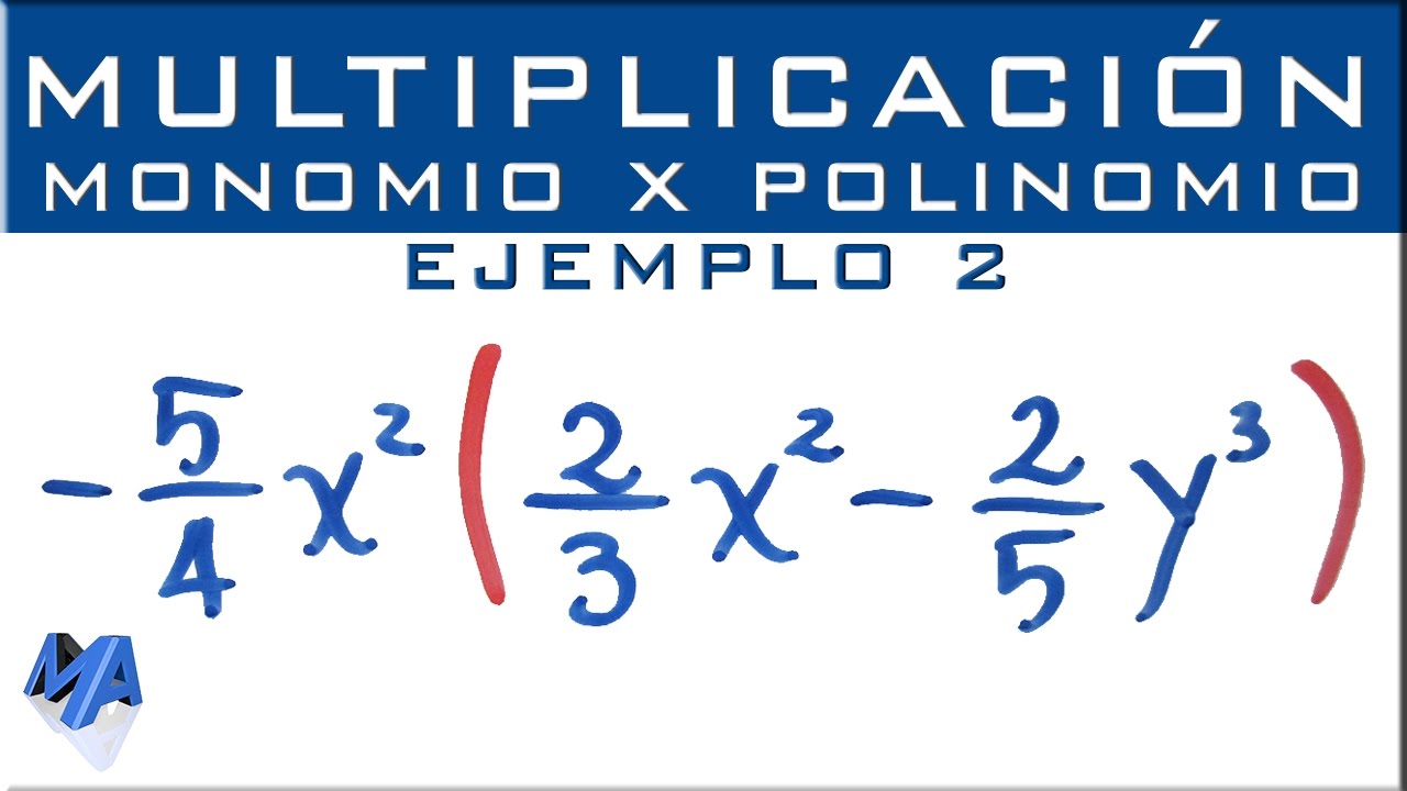 Multiplicación de expresiones algebraicas | Monomio por polinomio | Ejemplo 2