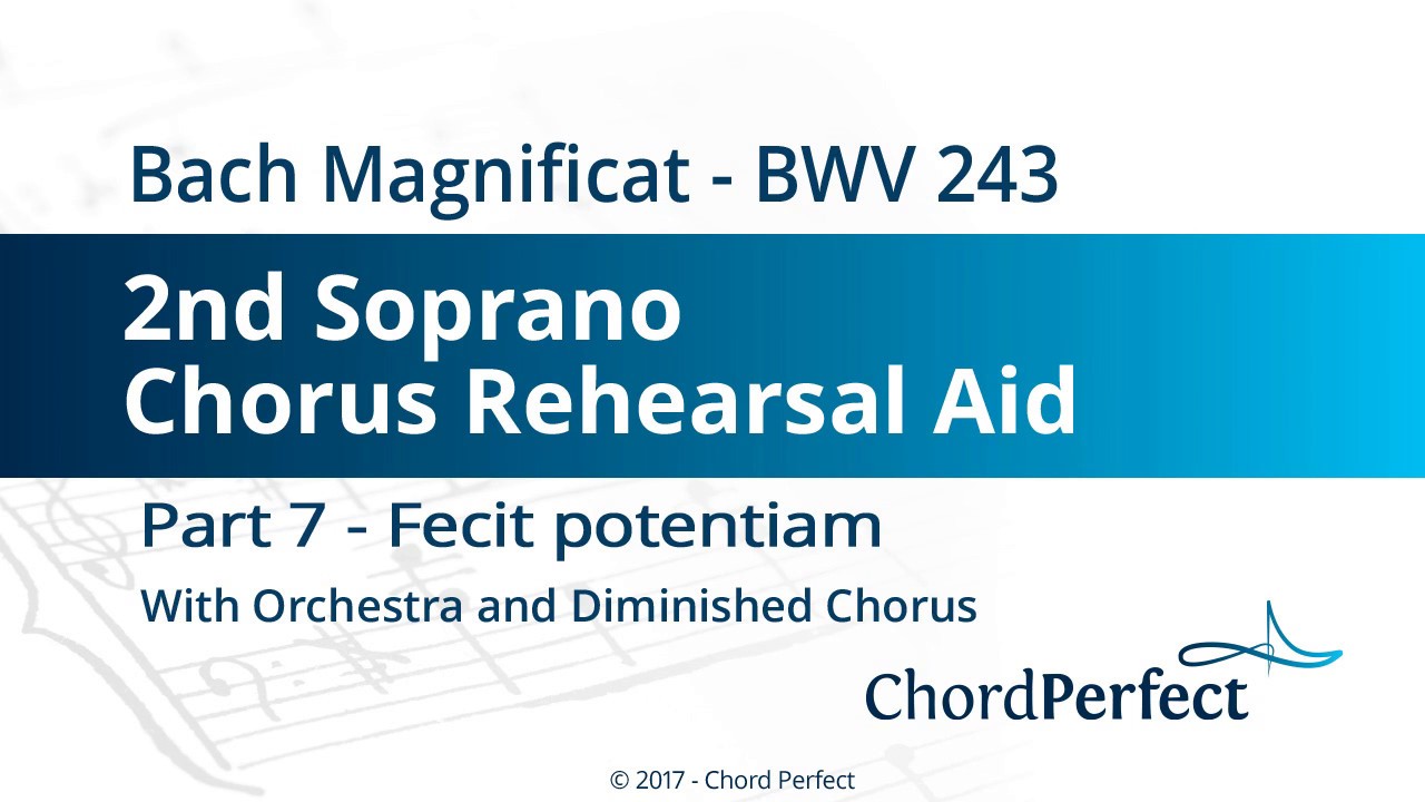 Bach's Magnificat Part 7 - Fecit potentiam - 2nd Soprano Chorus Rehearsal Aid