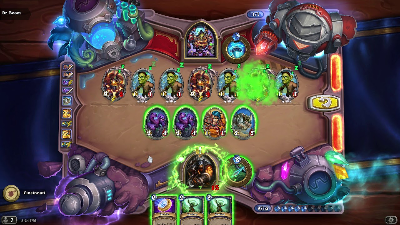 GUIDE: Clear Dr. Boom Boomsday Puzzle Secret Lab Board Clear Solutions / Answers - (Hearthstone)
