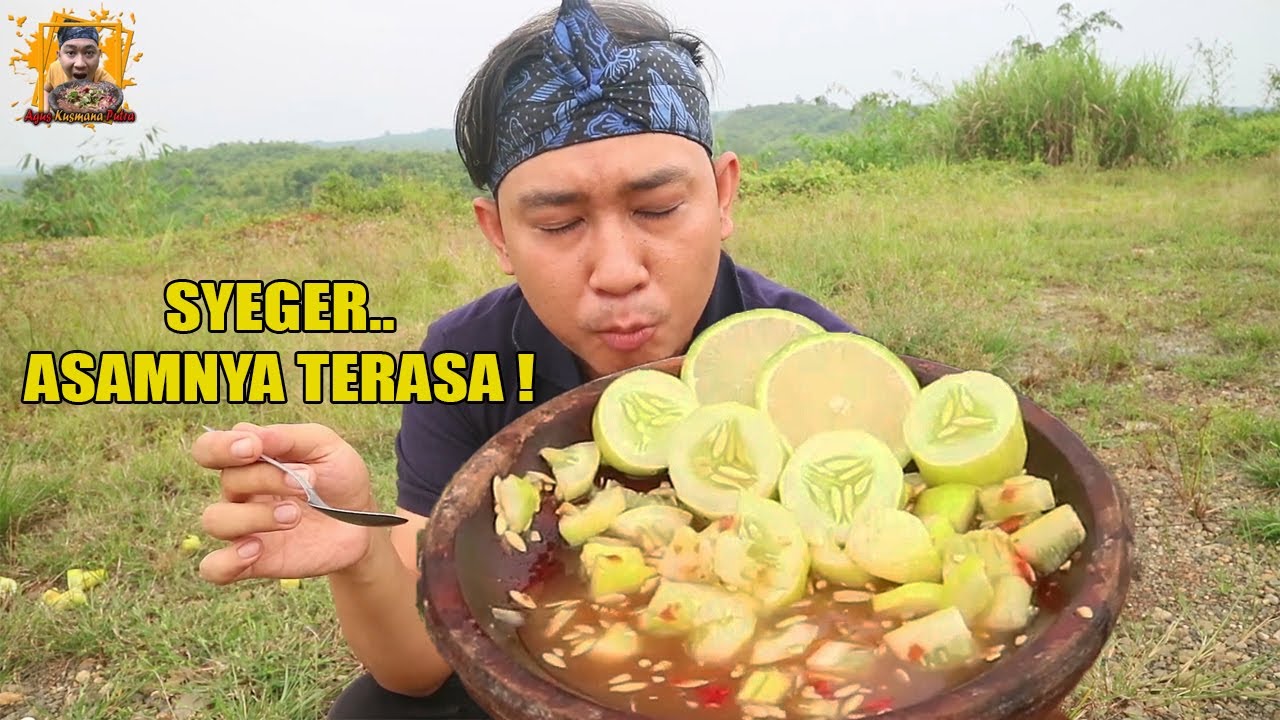 Mukbang Rujak Timun & Jeruk Lemon! Segar Asam Pedas Bikin Melek 🤯🔥