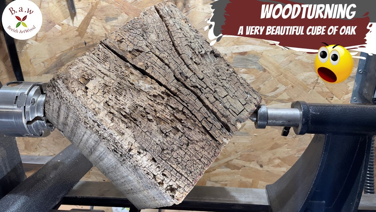 Woodturning  :A very beautiful cube of oak !!