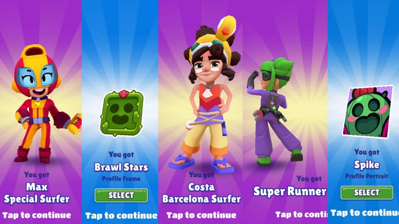 Subway Surfers 2025 : New Characters & Hoverboards of Subway Surfer x Brawl Stars COLLAB 2025 🛹