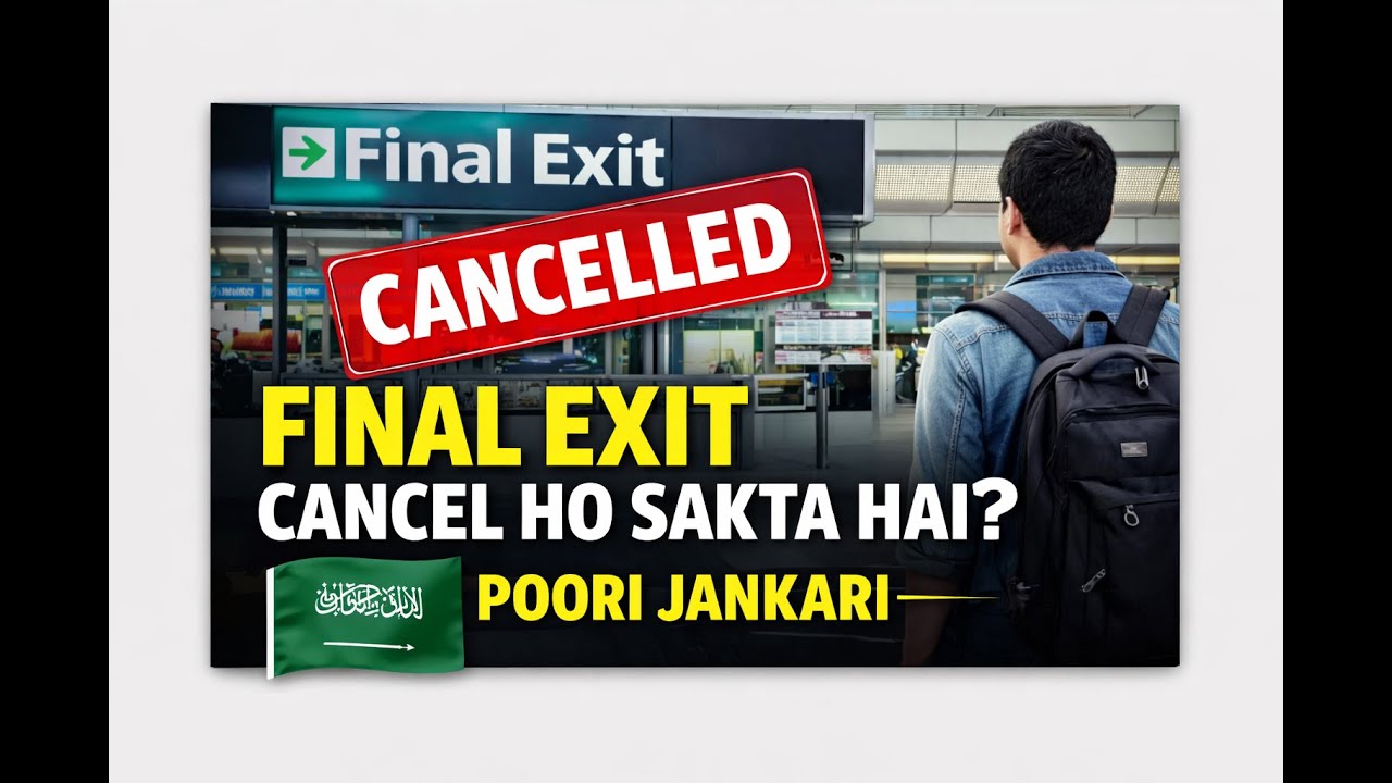 How To Cancel Final Exit Without Kafeel Saudi Arabia ||