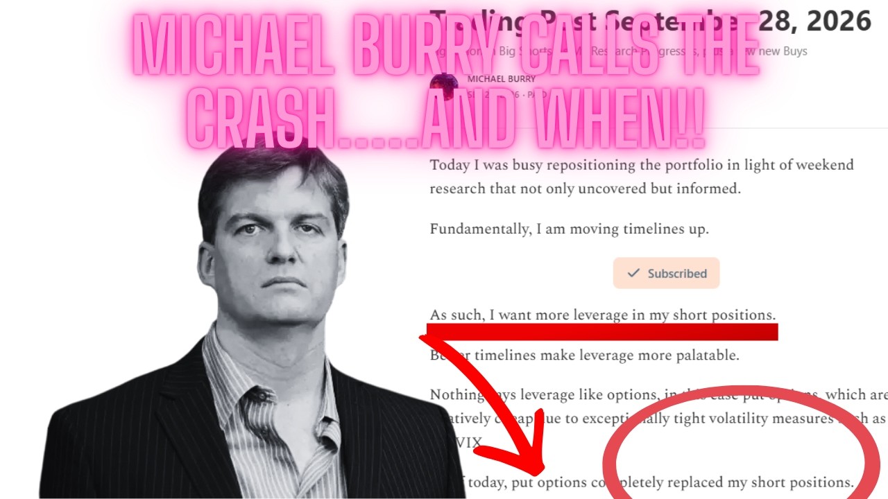 Michael Burry burry Calls the AI Bubble Burst, Stock market crash, and WHEN!!!! He is all in!