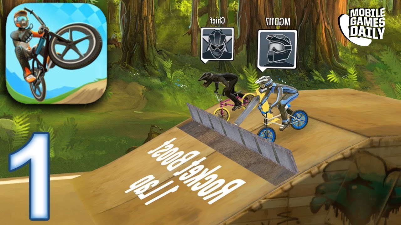 MAD SKILLS BMX 2 Gameplay Walkthrough Part 1 - Forest Tracks (iOS Android)