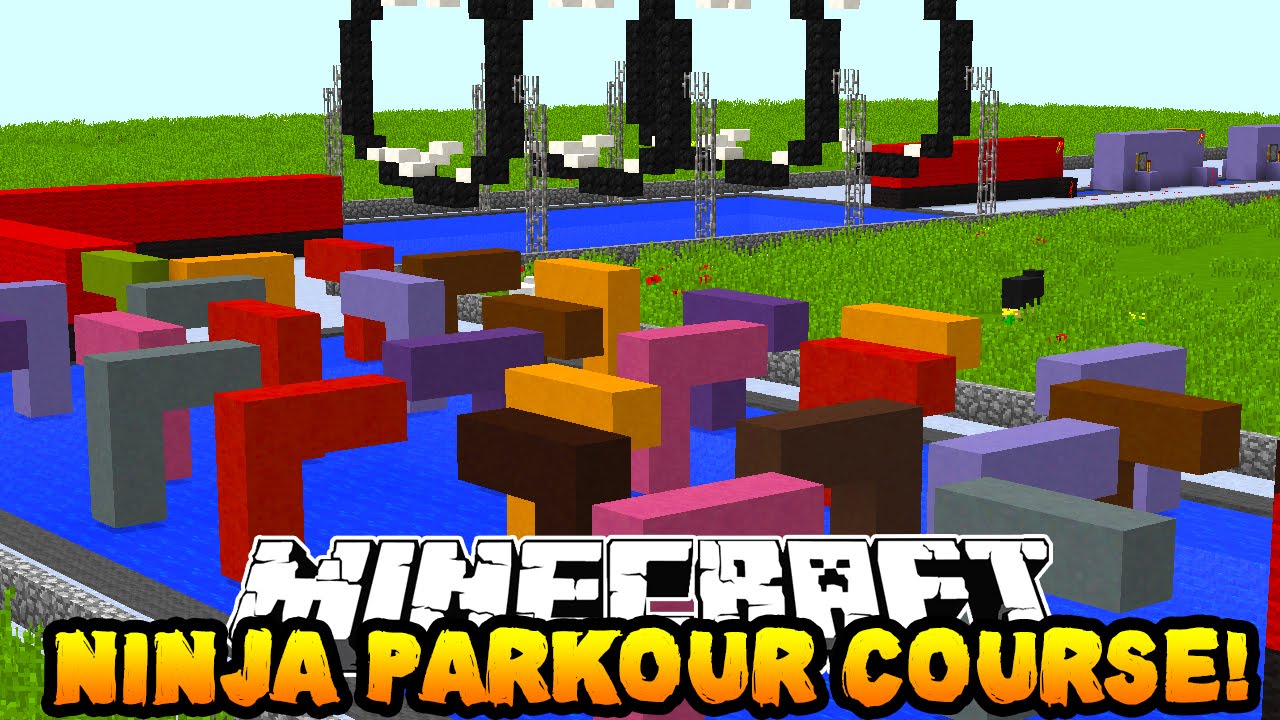 Minecraft NINJA WARRIOR PARKOUR COURSE 2! (Crazy Obstacles!) w/PrestonPlayz & Kenny