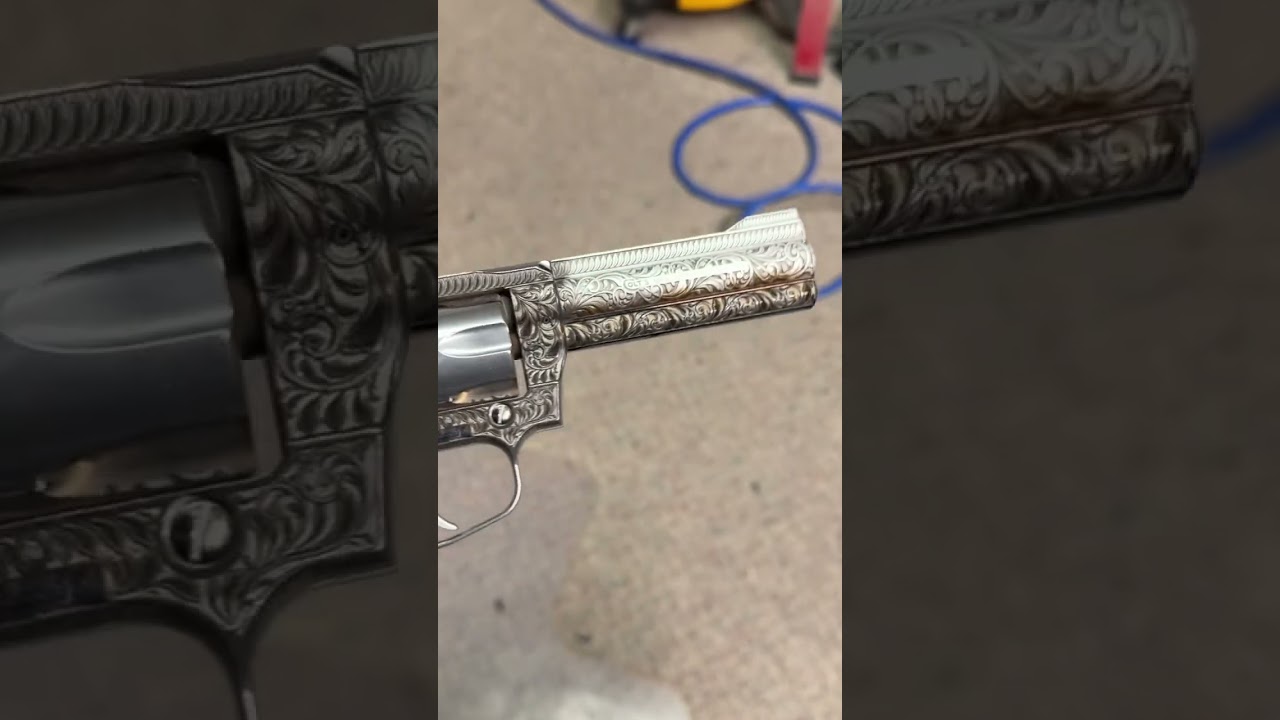 Laser Engraving Colt King Cobra .357 Magnum - Deep Scrolls. Now I disassemble & move on to side 2!