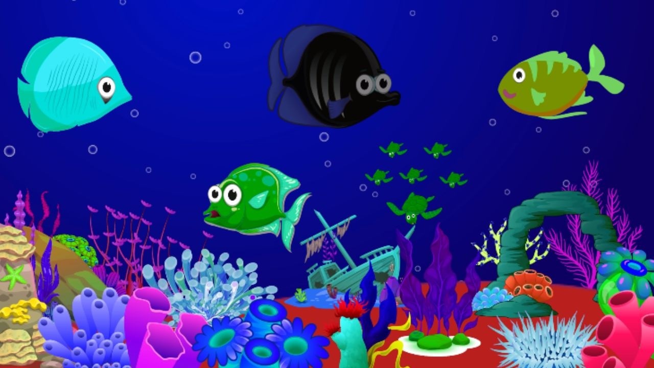 Soft Midnight Ocean Fish🦈 Lullaby Gentle Baby Sleep Music 🎵with Calm Aquarium Visuals